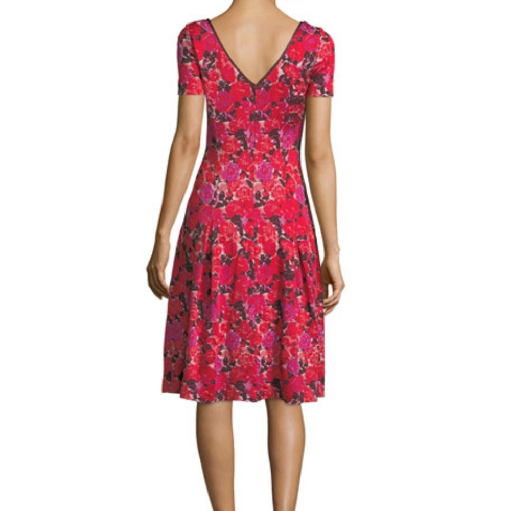 NWT St. John Floral Short Sleeve Dress - Picture 3 of 16